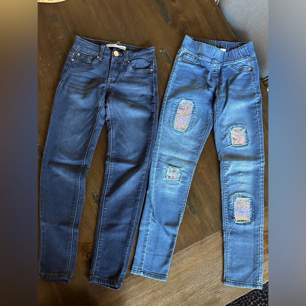 Girls jeans (jogging like) Justice size 10